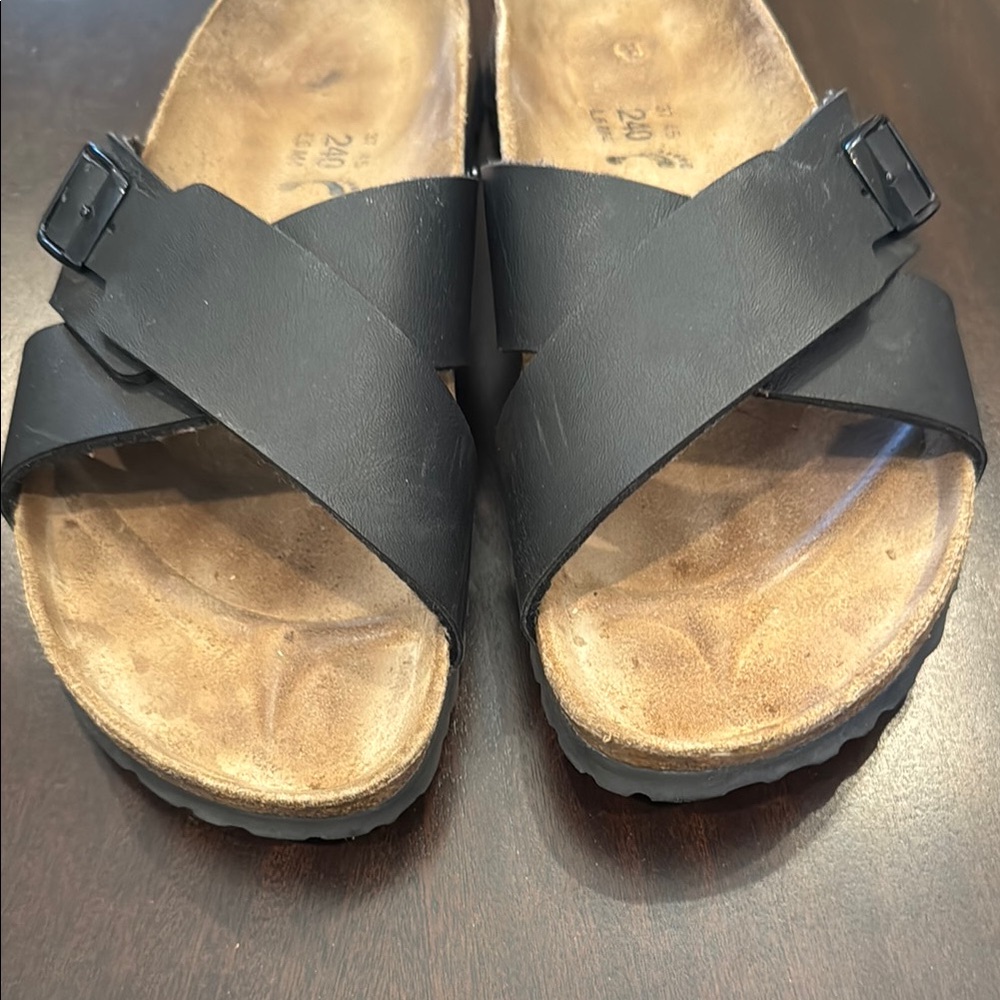Birkenstock SIENA NUBUCK LEATHER Slide Sandals - Picture 4 of 5
